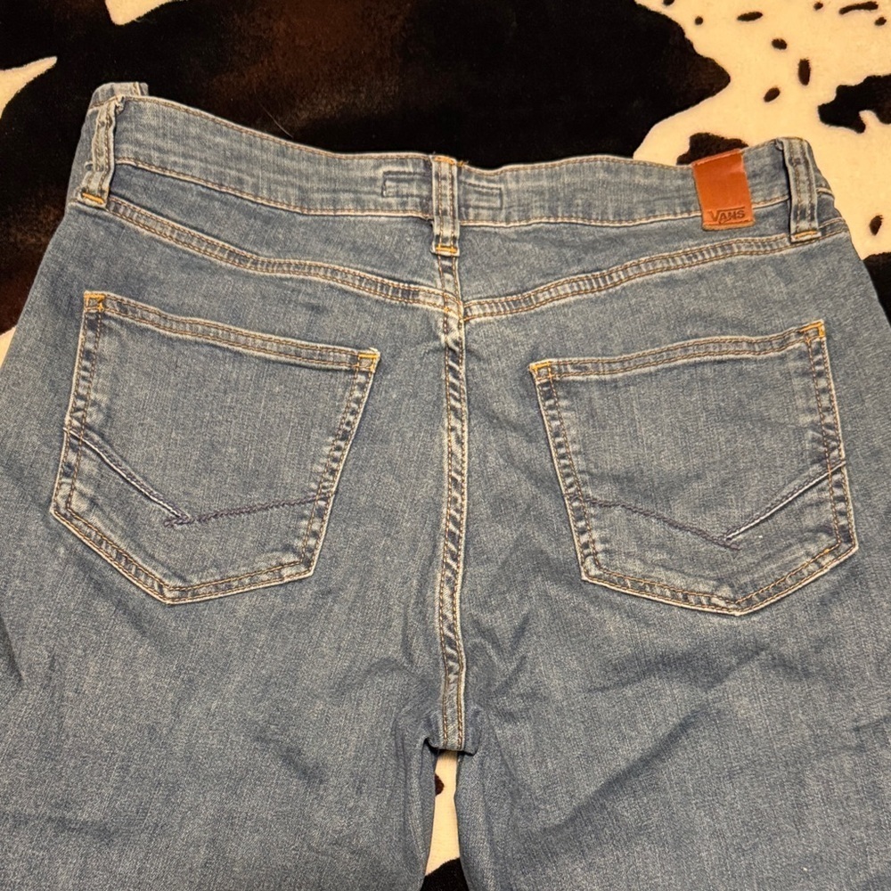 Vans Classic Blue Straight Leg Ripped Jeans - Picture 4 of 4